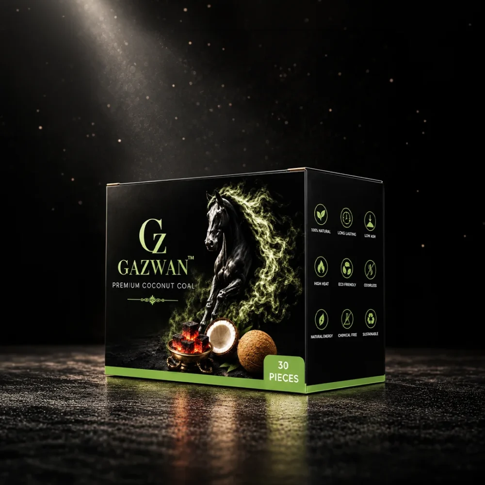 Gazwan Premium Coconut Coal - 30 Pieces | 250 gm Charcoal
